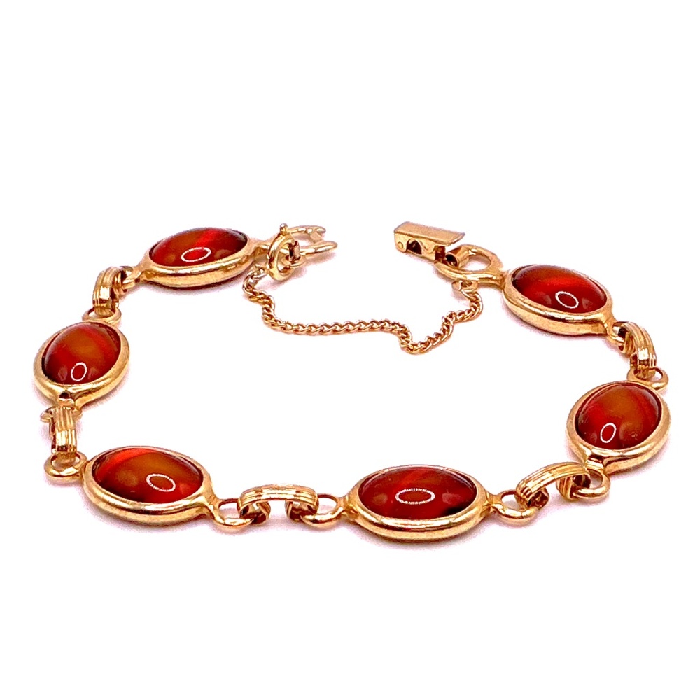 Vintage SARAH COVENTRY Gold Tone Link Bracelet 7”